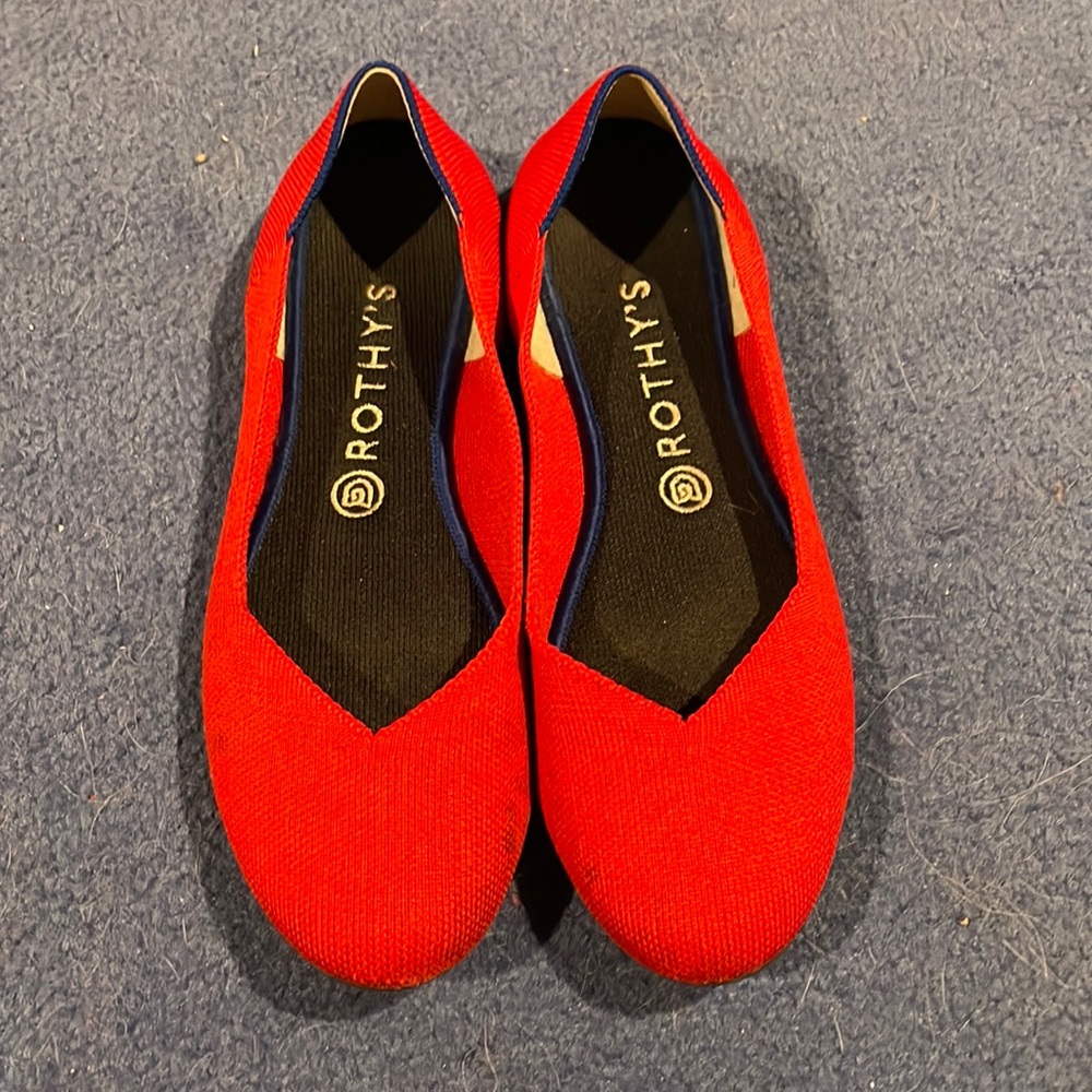 Red Rothy’s Authentic Ballerina Flats